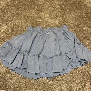 Mini Skirt ruffled- Blue Size Small